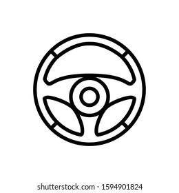 Car wheel vector icon, steering wheel vector design illustration.