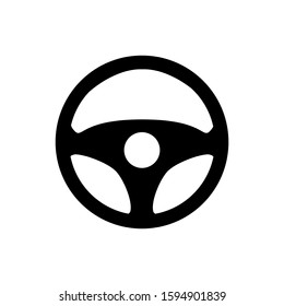 Car wheel vector icon, steering wheel vector design illustration.