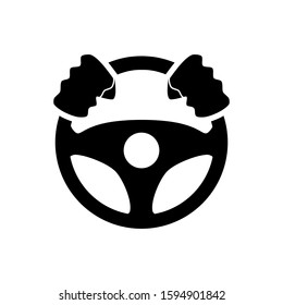 Car wheel vector icon, steering wheel vector design illustration.