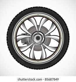 car wheel vector illustration