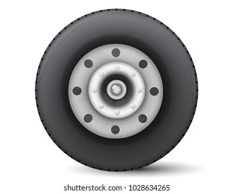 car wheel vector illustration isolated on white background - Powered by Shutterstock - Get 15% off with code: PIKWIZARD15