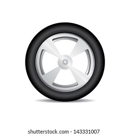 car wheel vector illustration isolated on white background