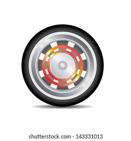 car wheel vector illustration isolated on white background