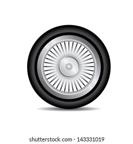 car wheel vector illustration isolated on white background