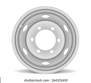 Car wheel.   Vector illustration isolated on white background