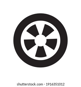 Car wheel vector illustration sign