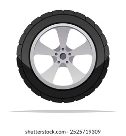Vector de rueda de coche aislado ilustración