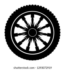 Car wheel. Car wheel vector. Car wheel on a white background. Vector art.