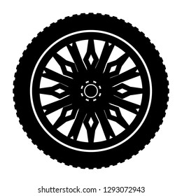 Car wheel. Car wheel vector. Car wheel on a white background. Vector art.