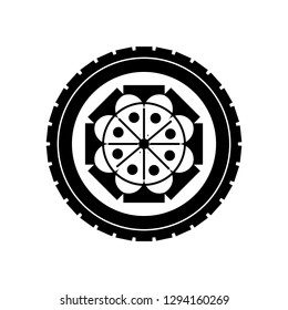 Car wheel. Car wheel vector. Car wheel on a white background. Vector art.