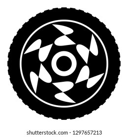 Car wheel. Car wheel vector. Car wheel on a white background. Vector art
