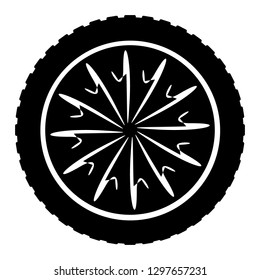 Car wheel. Car wheel vector. Car wheel on a white background. Vector art