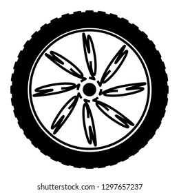 Car wheel. Car wheel vector. Car wheel on a white background. Vector art
