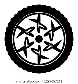 Car wheel. Car wheel vector. Car wheel on a white background. Vector art