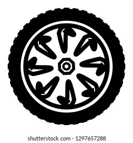 Car wheel. Car wheel vector. Car wheel on a white background. Vector art