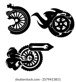 car wheel vector turning wheel clip art.Set of tire and fire flames vector illustration.oveja cara vector.