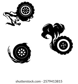 car wheel vector turning wheel clip art.Set of tire and fire flames vector illustration.oveja cara vector.