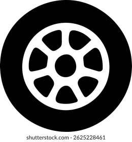 Vector del icono del vehículo de la rueda de coche 