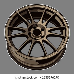 car wheel/rim illustration for conceptual design