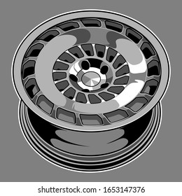 car wheel/rim illustration for conceptual design