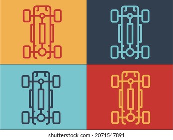 Car Wheels Base Logo, Simple Flat Icon of wheel,automobile,tire