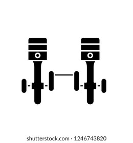 Car wheels black icon, vector sign on isolated background. Car wheels concept symbol, illustration 