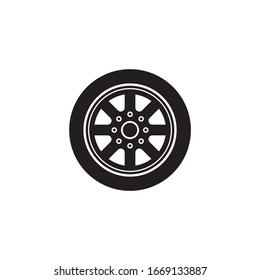 Car wheels icon design isolated on white background. Vector illustration