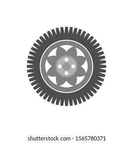 car wheels icon in trendy flat design