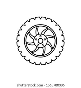car wheels icon in trendy flat design