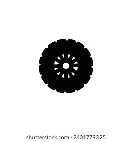 Car wheels icon vector illustration logo design