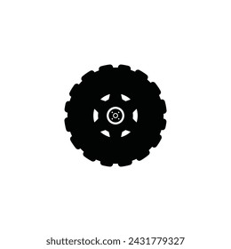 Car wheels icon vector illustration logo design