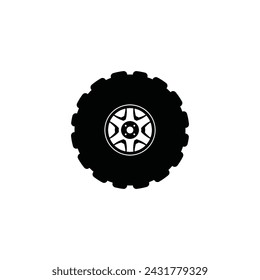 Car wheels icon vector illustration logo design