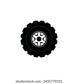 Car wheels icon vector illustration logo design