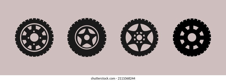 Symbol für Autoräder, Vektorelemente für Infografiken