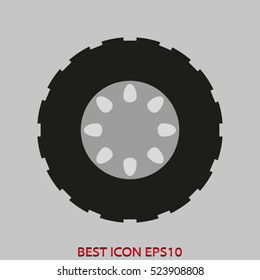 car wheels, service, vector icon, eps10