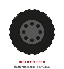 car wheels, service, vector icon, eps10