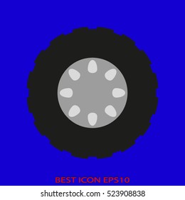 car wheels, service, vector icon, eps10