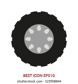 car wheels, service, vector icon, eps10