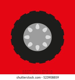 car wheels, service, vector icon, eps10