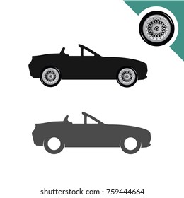Car with wheels and tire 7