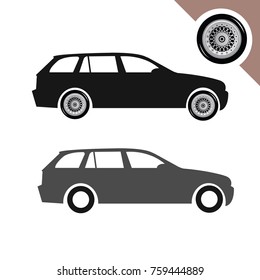 Car with wheels and tire 8