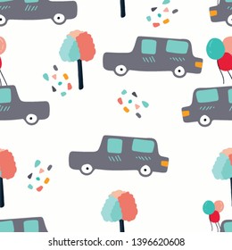 car with white background vector seamless pattern - Great for wallpaper,backgrounds,gifs,surface pattern design,packaging design projects, stationary,fabric