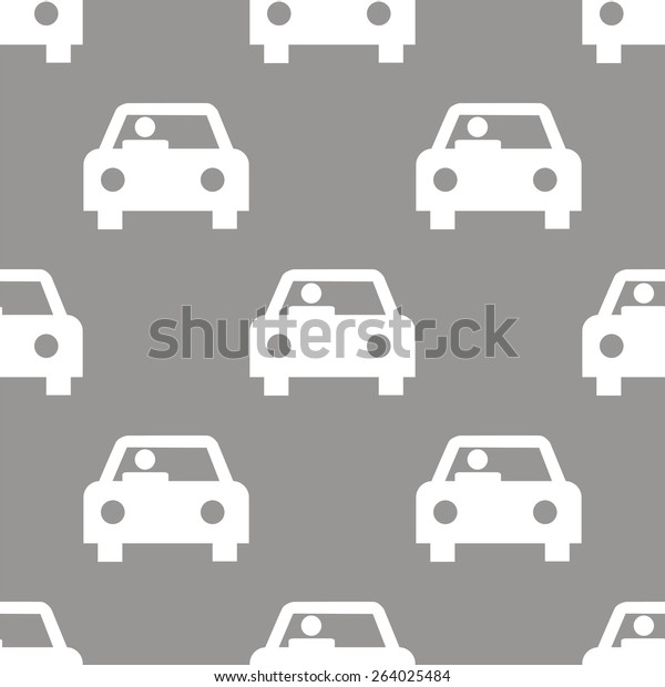 Car White Black Seamless Pattern Web Stock Vector (Royalty Free) 264025484