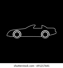 Car white icon .