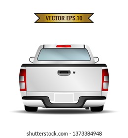 Car white isolate on the background. Ready to apply to your design. Vector illustration.