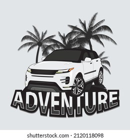 Car white on the background. Ready to apply to your design. Vector illustration.