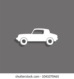 Car. White vector icon