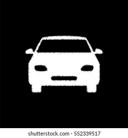 Car -  white vector icon