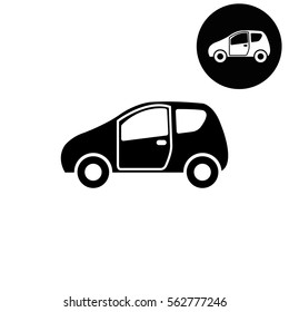 Car -  white vector icon