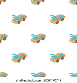 Coche con patrón Wi-Fi textura de fondo transparente repetición papel tapiz vector geométrico